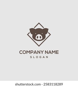 Creative Pig Mascot Branding vector Logo
