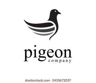 creative pigeon logo design template abstract