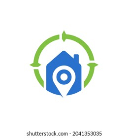diseño de logotipo de la casa de anclaje creativo símbolo de icono vectorial