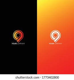 creative pin map location geometric logo concept. Minimalis logo design. Creative logo. icon vector symbol