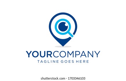 Creative pin map for logo design concept	
