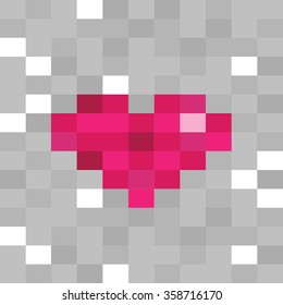 Creative pink abstract heart on stylish background for Happy Valentine's Day celebration.