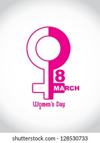 Creative pink color design element for women's day