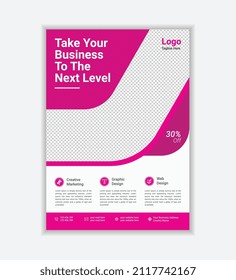 Creative Pink Corporate Business Flyer Template
