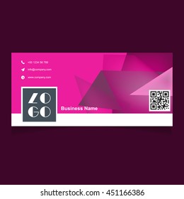 Creative Pink Polygonal background web banner template