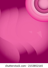 Creative pink three-dimensional gradient overlapping poster vector background