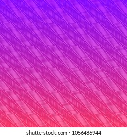 Creative pink and violet wavy striped background. Abstract radiant template for your design. Brochure cover. 
