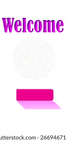 Creative pink welcome text design vector, modern greeting card template with stylish typography, abstract background art, invitation banner, decorative poster for events, celebration, or party 