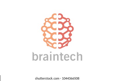 Creative Pinky Brain Technology Logo Design Illustration