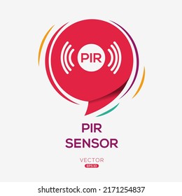 Creative (PIR sensor) Icon, Vector sign.