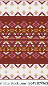 Design de tecido de arte pixel criativo com camadas abstratas e geometria sem costura para impressão de alta qualidade a pedido Produtos, incluindo moda DIY e decoração