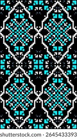 Design de tecido de arte pixel criativo com camadas abstratas e geometria sem costura para impressão de alta qualidade a pedido Produtos, incluindo moda DIY e decoração