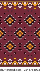 Design de tecido de arte pixel criativo com camadas abstratas e geometria sem costura para impressão de alta qualidade a pedido Produtos, incluindo moda DIY e decoração