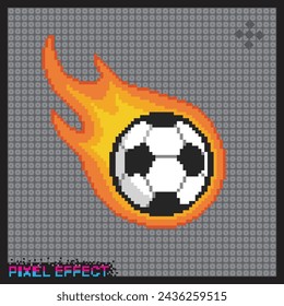 píxel creativo de la pelota.
icono vectorial con un tema de fútbol