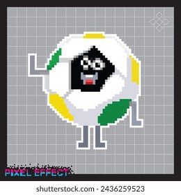 creative pixel of ball.
vector icon with a football theme