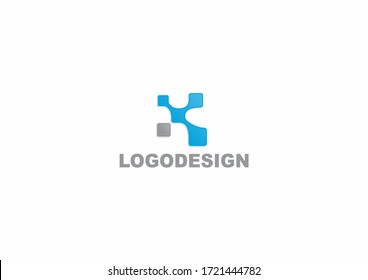 Creative pixel company identity  vector logo design concept