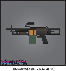 creative pixel of firearms.
gun and sniper vector