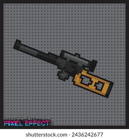 píxel creativo de armas de fuego.
arma y vector de francotirador