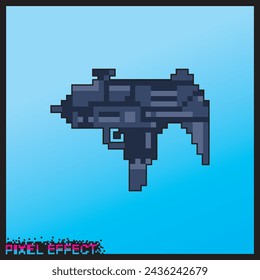 píxel creativo de armas de fuego.
arma y vector de francotirador