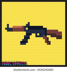 píxel creativo de armas de fuego.
arma y vector de francotirador