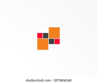 Creative Pixel Square Icon Vector Logo Template Illustration Design. Vector EPS 10.