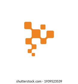 Creative pixel technology logo design inspiration