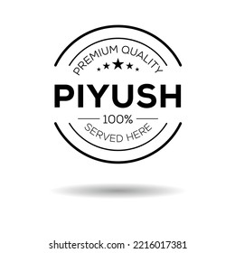 Creative (Piyush) drink, Piyush sticker, vector illustration.