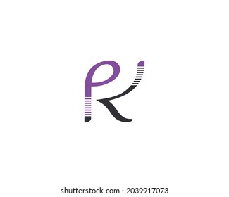 Vector de plantilla de diseño de logotipo de carta PK creativa