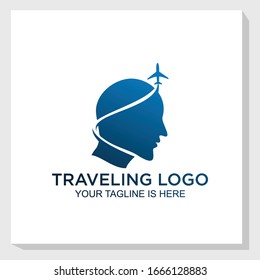 creative plane logo template design vector, traveling logo vector
