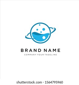 Creative the planet Lab abstract logo design template Vector illustration