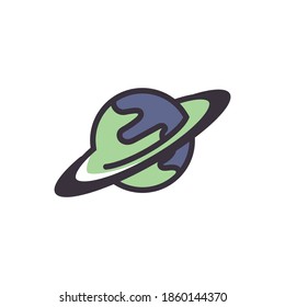 Design-Inspirationssymbol für kreatives Planet-Logo, Vektorvorlage
