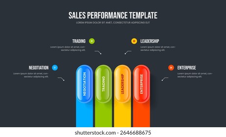 Creative Planning Presentation Template Vector Illustratie. Financiële Profiel Vier Optie Diagram Diagramlay-out. Servicecampagne 4-stappen Infographic Slideshow Design.