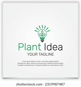 Creative Plant Bulb Idee Logo kreative Premium elegante Vorlage Vektorgrafik eps10
