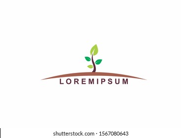 Creative plant symbol design template