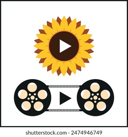 Creative Play Button and Creative Cinema Logo Design