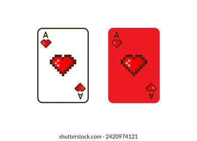 Creative Playing cards on white background vector.