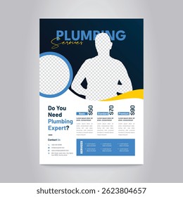 Creative Plumbing Services Flyer Design Template 