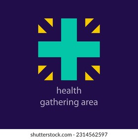 Creative plus sign logo design. Unique design color transitions. Unique health recovery time logo template. vector
