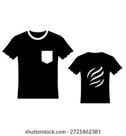 Ilustración vectorial creativa de la silueta de la camiseta del bolsillo con el gráfico abstracto de la impresión posterior para el diseño moderno de la moda y de la ropa de calle