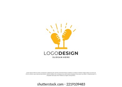 creative podcast logo design. minimalist podcast logo concept.