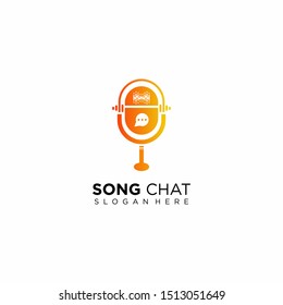 creative podcast or microphone logo template 