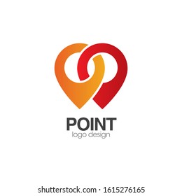 Creative Point Map Logo and Icon Vector Template