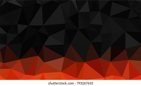 Creative Poligonal Triangle Dark Black  Background with copyspace on it. Low Poly Design.