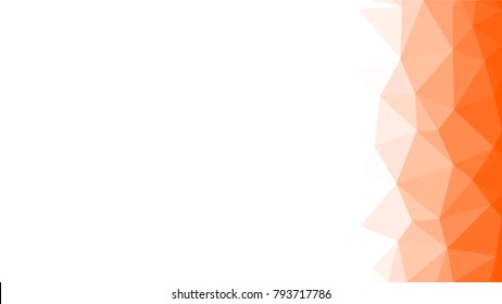 Creative Poligonal Triangle Dark Light orange Background with copyspace on it. Low Poly Design