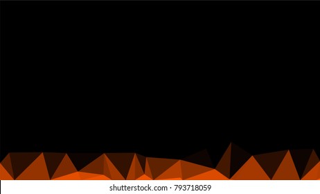 Creative Poligonal Triangle Dark Light orange Background with copyspace on it. Low Poly Design