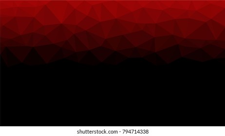Creative Poligonal Triangle Dark Light Red Background with copyspace on it. Low Poly Design