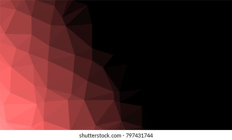 Creative Poligonal Triangle Dark Light Background with copyspace on it. Low Poly Design