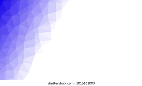 Creative Poligonal Triangle White Blue Background with copyspace on it. Low Poly Design. Light Copy Space  Color Pattern.