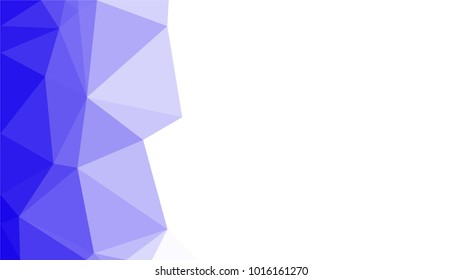 Creative Poligonal Triangle White Blue Background with copyspace on it. Low Poly Design. Light Copy Space  Color Pattern.