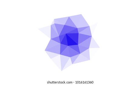 Creative Poligonal Triangle White Blue Background with copyspace on it. Low Poly Design. Light Copy Space  Color Pattern.